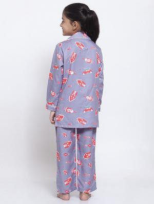 purple pajama set nightwear - 17551190 - Standard Image - 3