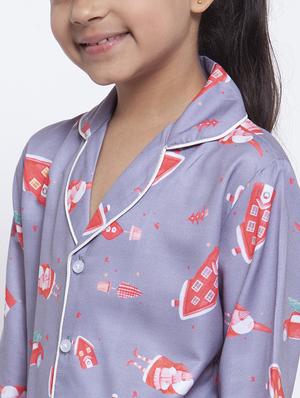 purple pajama set nightwear - 17551190 - Standard Image - 4