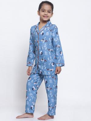 blue pajama set nightwear - 17551196 - Standard Image - 2