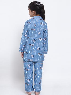 blue pajama set nightwear - 17551196 - Standard Image - 3