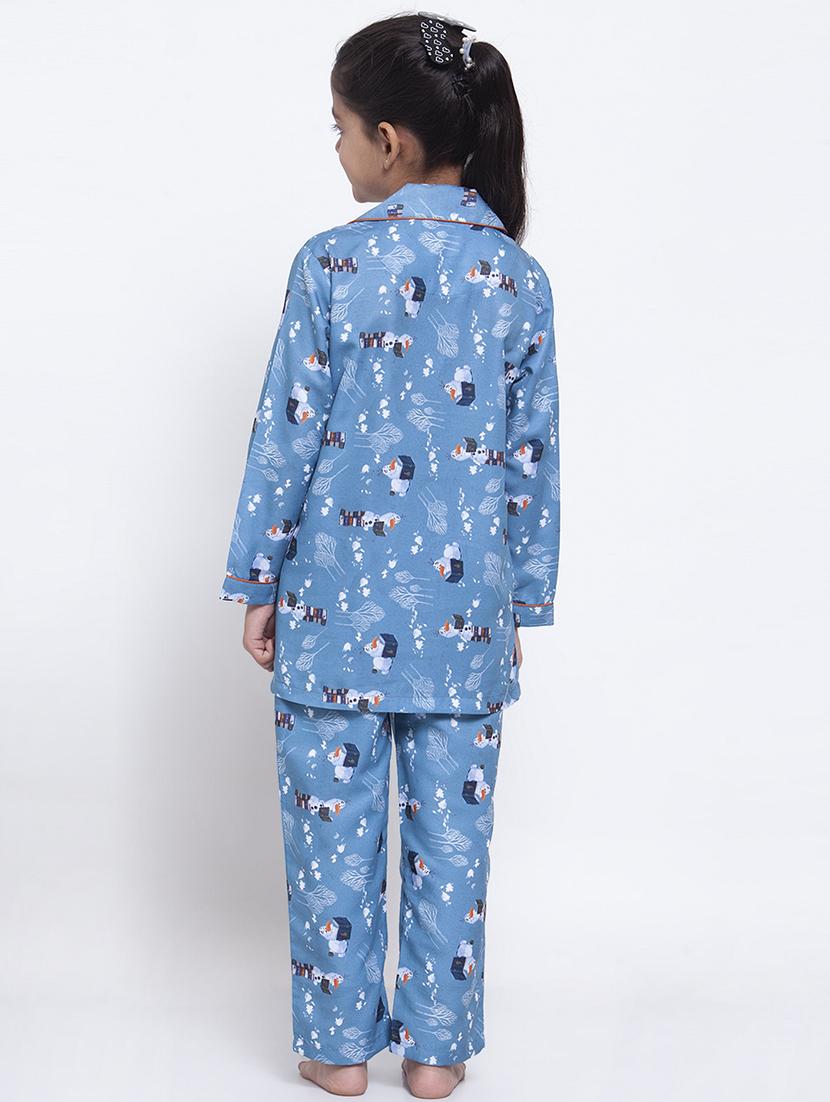 blue pajama set nightwear - 17551196 - Zoom Image - 3