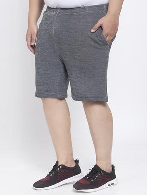 pluss grey solid bermuda shorts - 17551246 - Standard Image - 2