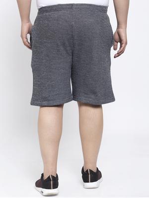 pluss grey solid bermuda shorts - 17551246 - Standard Image - 3