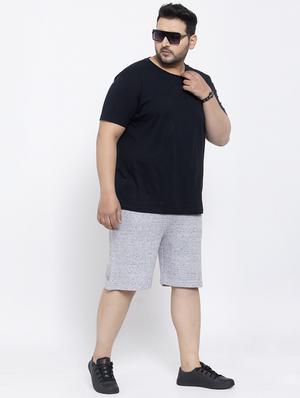 pluss grey solid bermuda short - 17551247 - Standard Image - 4