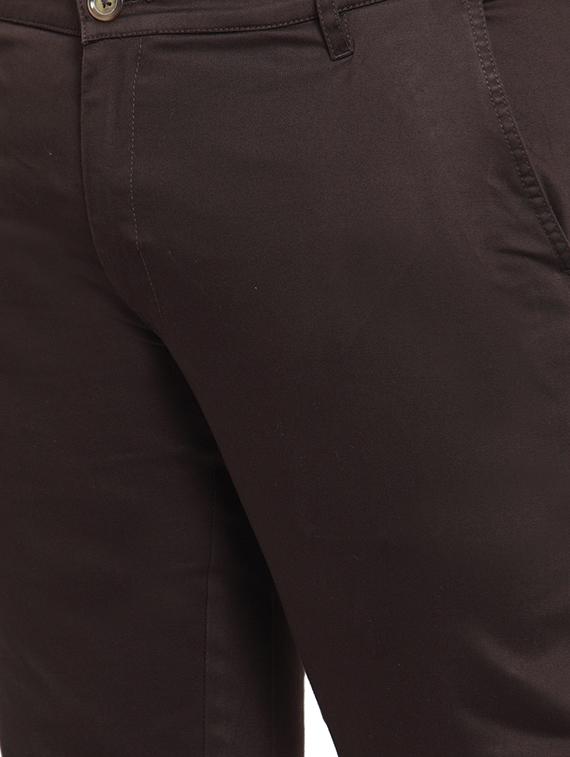 pluss brown solid chinos - 17551275 - Zoom Image - 5