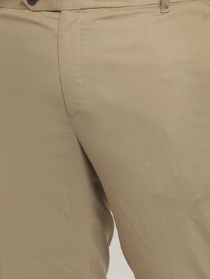 pluss khaki solid chinos - 17551279 - Standard Image - 5