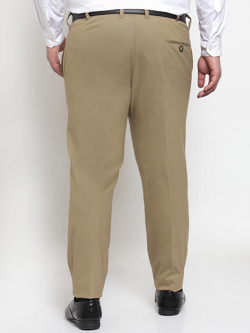 pluss khaki solid chinos - 17551279 - Zoom Image - 3