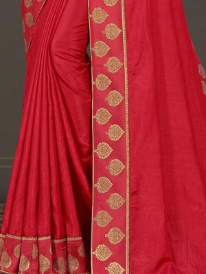 solid bordered saree with blouse - 17551331 - Standard Image - 2