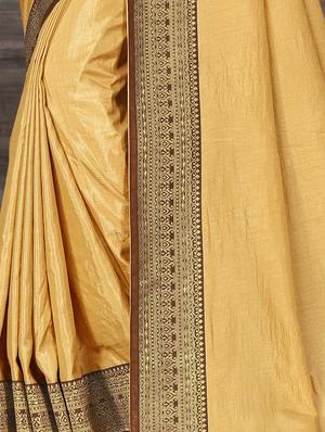 solid bordered saree with blouse - 17551346 - Standard Image - 2