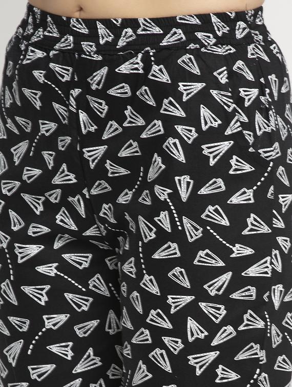 black cotton blend pyjama nightwear set - 17551388 - Zoom Image - 5