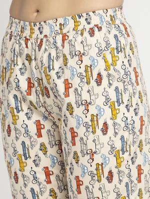 neutral cotton blend pyjama nightwear set - 17551391 - Standard Image - 5