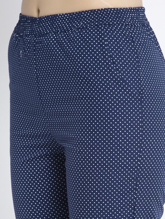 navy blue cotton blend pyjama nightwear set - 17551409 - Zoom Image - 4