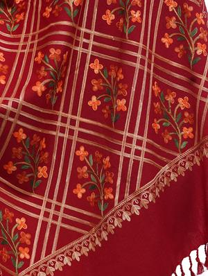 red wool blend shawl - 17551681 - Standard Image - 2