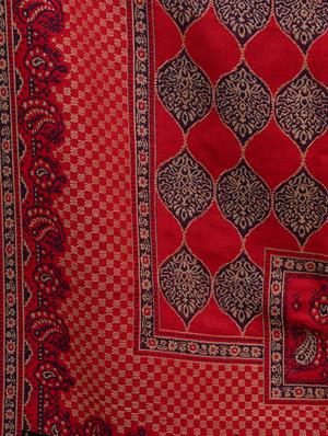 red wool blend shawl - 17551684 - Standard Image - 2