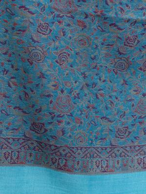 blue wool blend shawl - 17551708 - Standard Image - 2