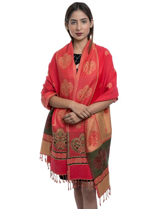 pink wool blend shawl - 17551710 - Standard Image - 1