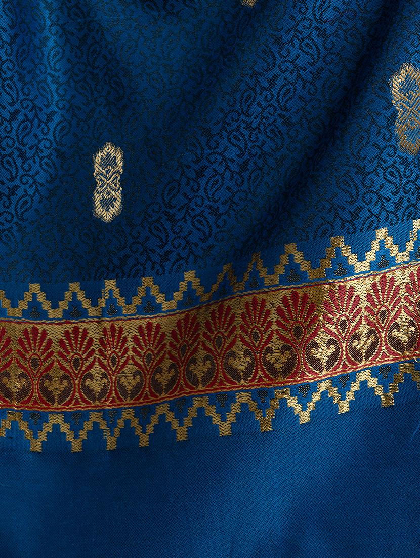 blue wool blend shawl - 17551711 - Zoom Image - 2