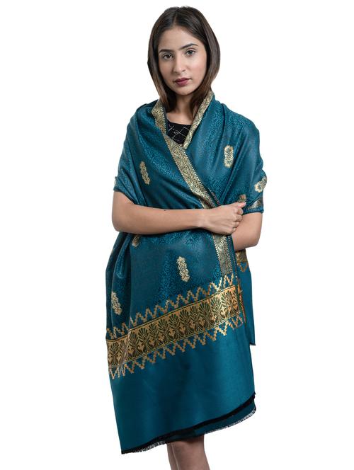 green wool blend shawl - 17551712 - Standard Image - 1