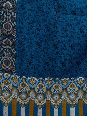 blue wool blend shawl - 17551717 - Standard Image - 2