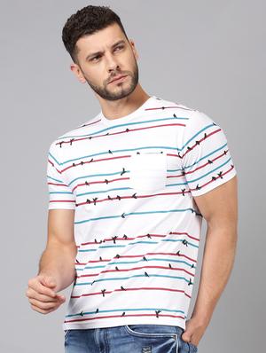 white printed pocket t-shirt - 17551734 - Standard Image - 2