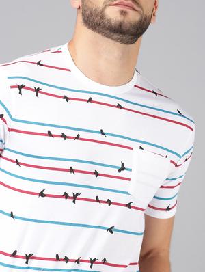 white printed pocket t-shirt - 17551734 - Standard Image - 4