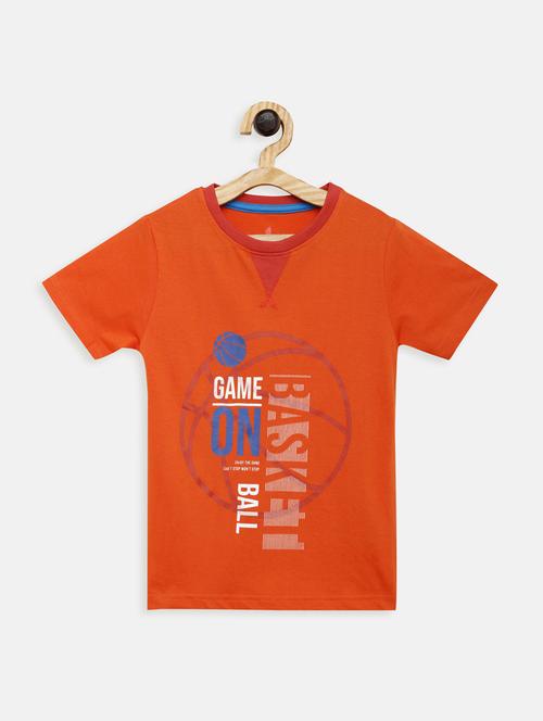 round neck printed t-shirt - 17551839 - Standard Image - 1