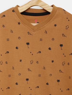 round neck printed t-shirt - 17551852 - Standard Image - 3