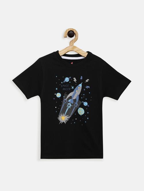 round neck printed t-shirt - 17551858 - Standard Image - 1