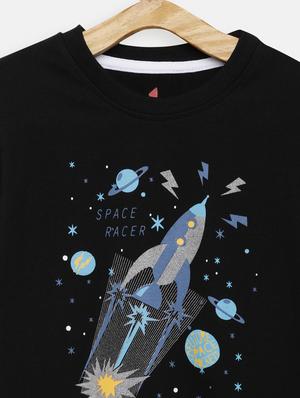 round neck printed t-shirt - 17551858 - Standard Image - 3