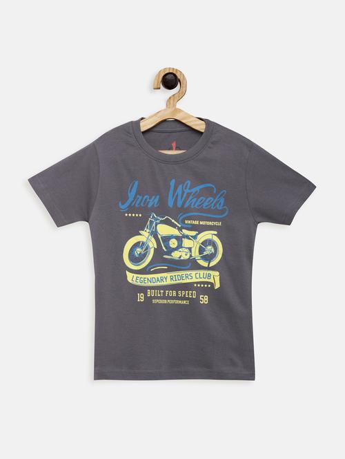 round neck printed t-shirt - 17551861 - Standard Image - 1
