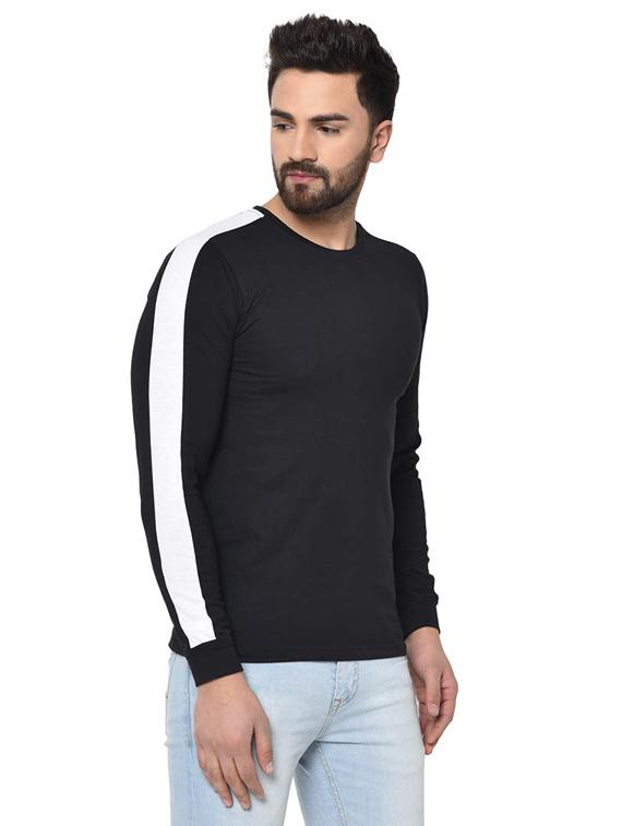 black cut & sew t-shirt - 17551887 - Zoom Image - 3