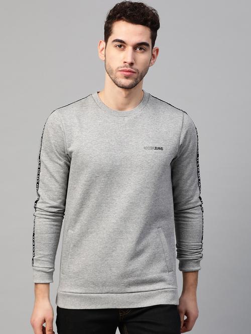 grey taped regular sweatshirt - 17551926 - Very Small Image - 1