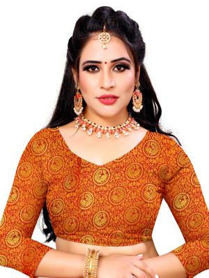 self design kanjivaram saree with blouse - 17552246 - Standard Image - 3