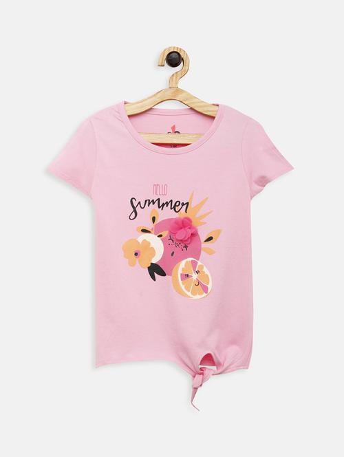 pink cotton regular top - 17552259 - Standard Image - 1