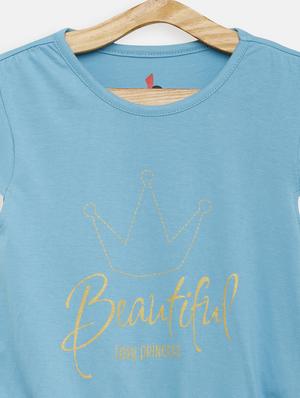 round neck printed top - 17552267 - Standard Image - 3