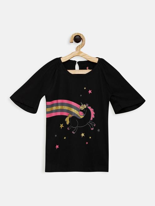 round neck printed top - 17552269 - Standard Image - 1