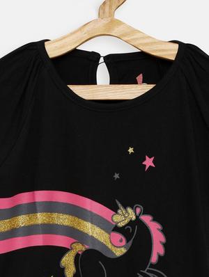 round neck printed top - 17552269 - Standard Image - 3