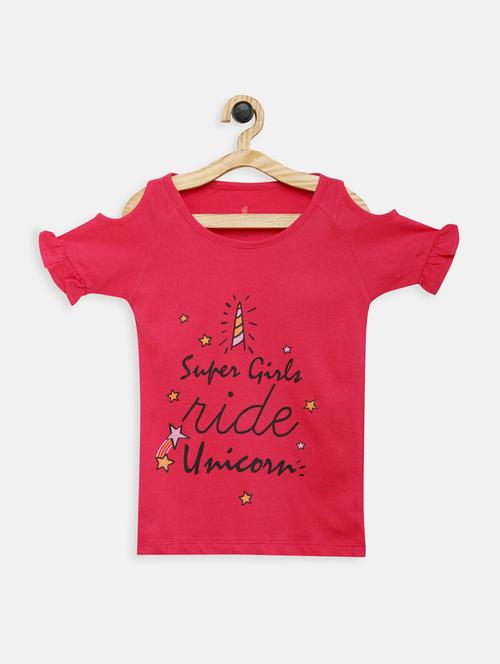 round neck printed top - 17552270 - Standard Image - 1