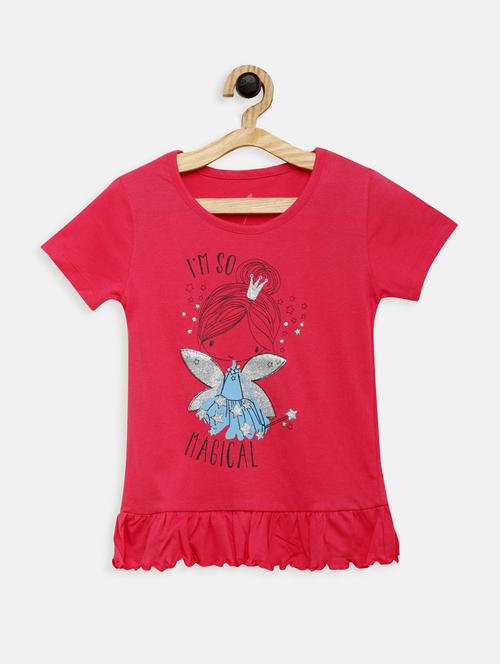 pink cotton regular top - 17552271 - Standard Image - 1