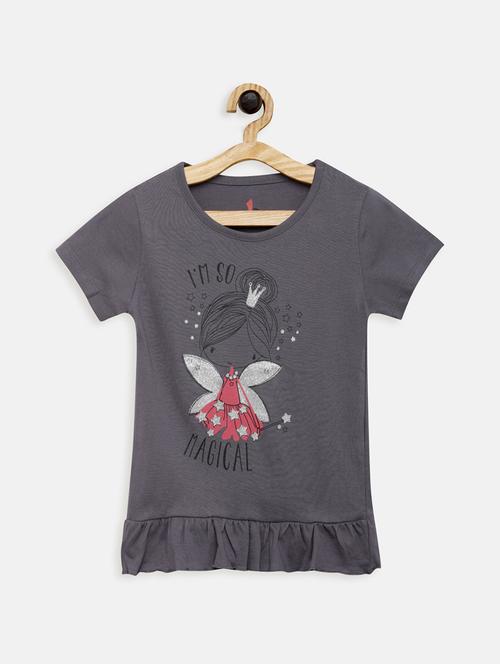 grey cotton regular top - 17552272 - Standard Image - 1