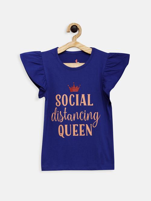 blue cotton regular top - 17552285 - Standard Image - 1