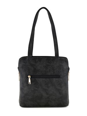 black leatherette (pu) regular handbag - 17552286 - Standard Image - 2