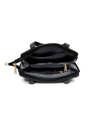 black leatherette (pu) regular handbag - 17552286 - Standard Image - 3