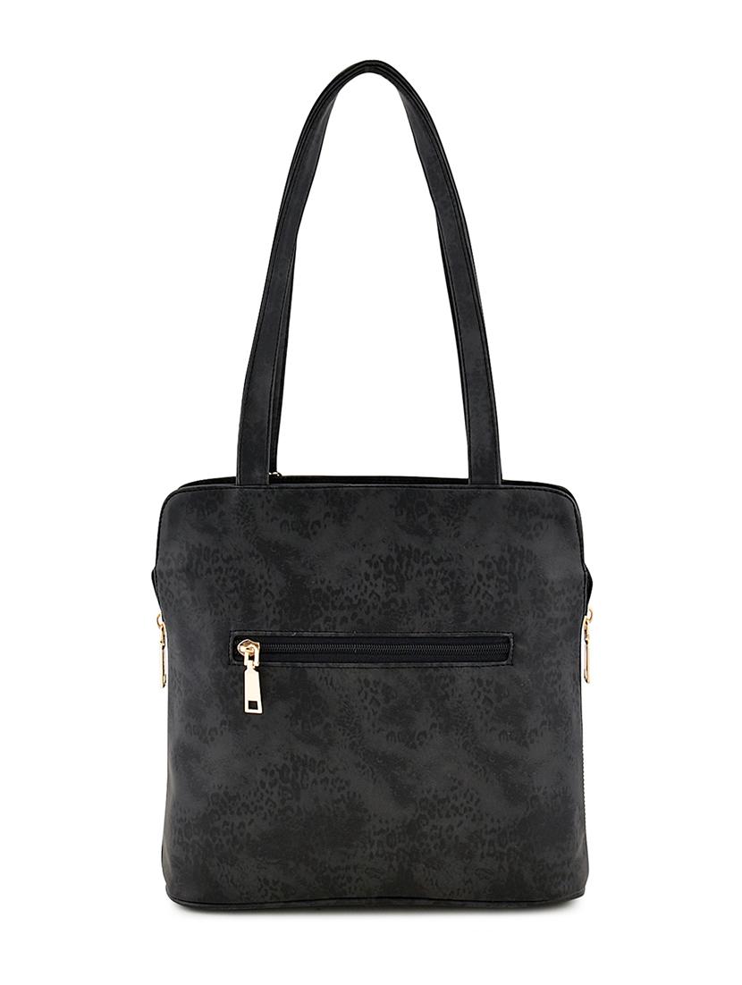 black leatherette (pu) regular handbag - 17552286 - Zoom Image - 2
