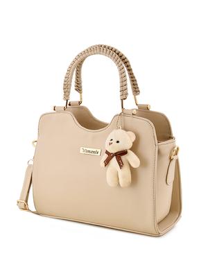 white leatherette (pu) regular handbag - 17552292 - Standard Image - 4