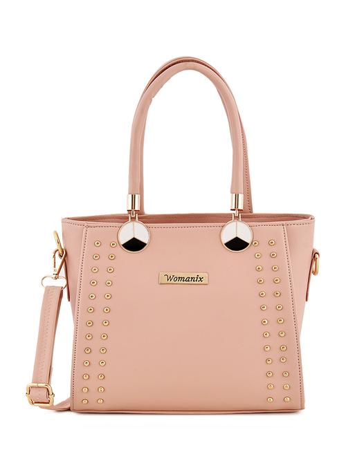 pink leatherette (pu) regular handbag - 17552294 - Standard Image - 1