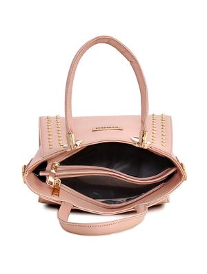 pink leatherette (pu) regular handbag - 17552294 - Standard Image - 3