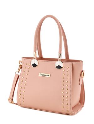 pink leatherette (pu) regular handbag - 17552294 - Standard Image - 4