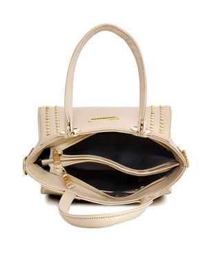 white leatherette (pu) regular handbag - 17552295 - Standard Image - 3