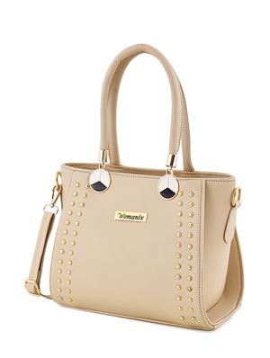 white leatherette (pu) regular handbag - 17552295 - Standard Image - 4